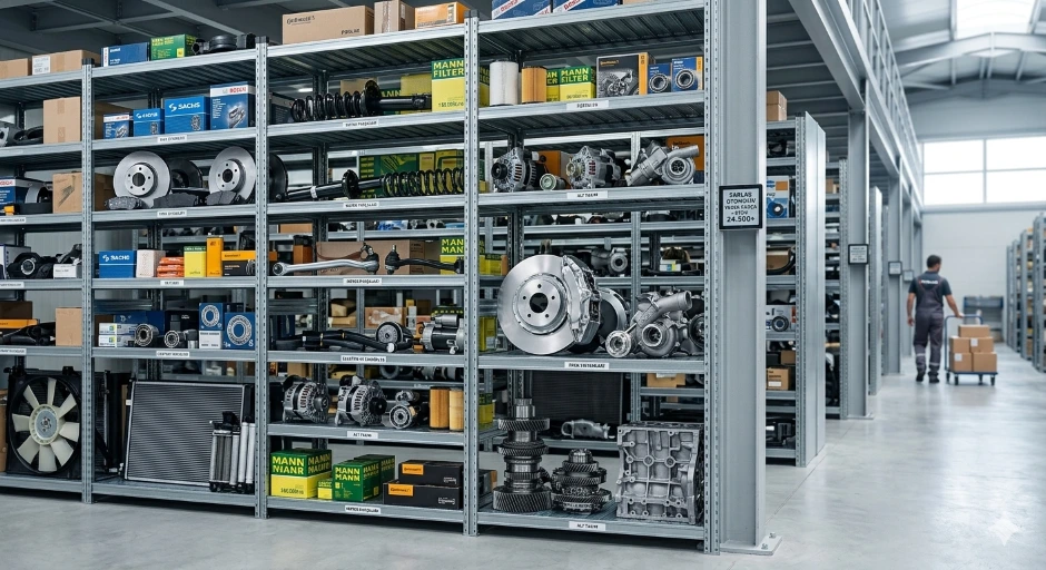 yedek parça raf görseli